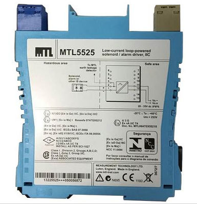 MTL5525 MTL Güvenlik Bariyeri Düşük Akım Döngüsü Güçlü Solenoid Alam Sürücüsü